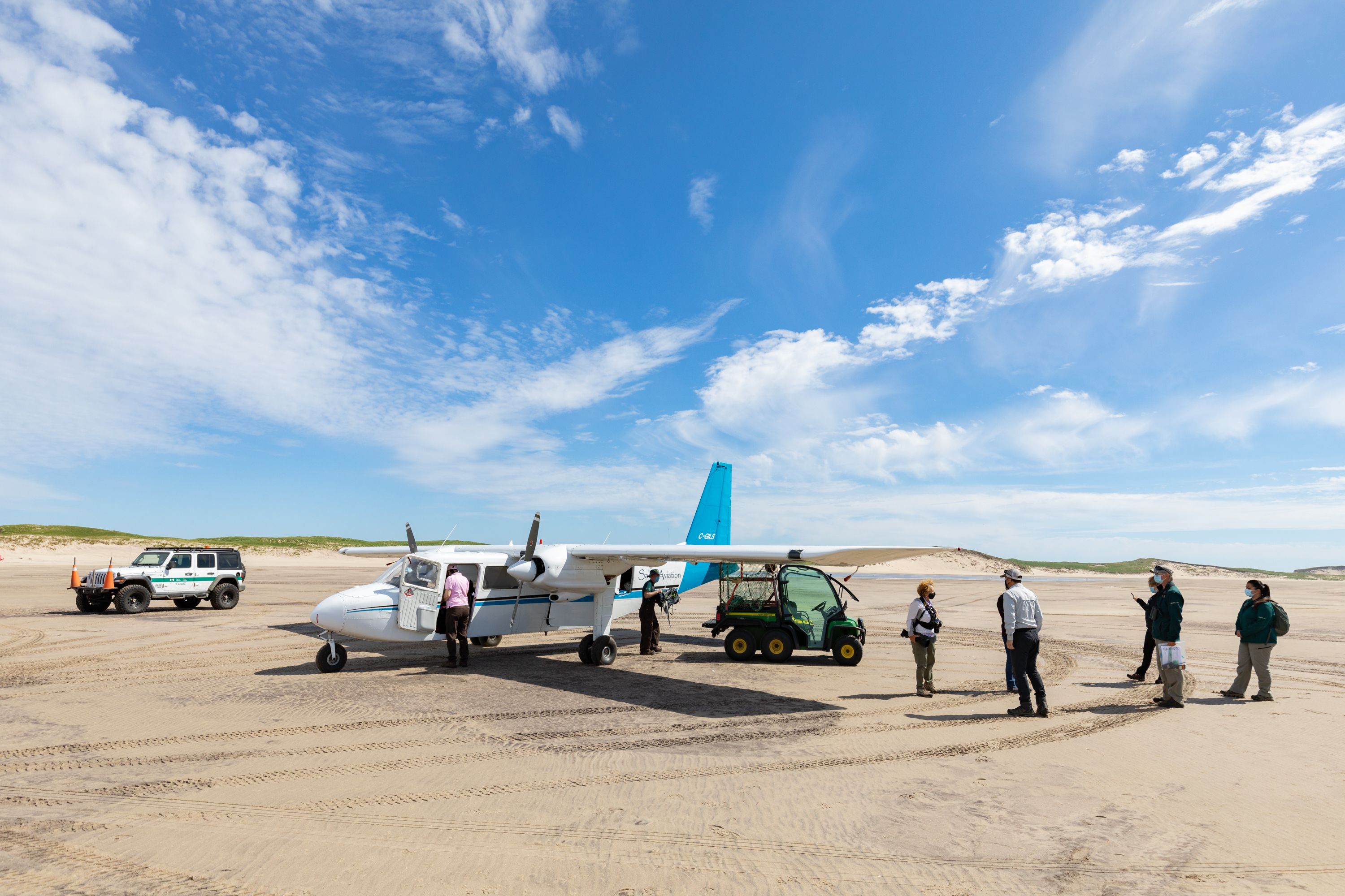 Aircraft on the beach at Sable Island